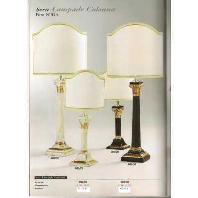  Lampa włoska KOLLONA – czarno-złota elegancja w formie klasycznej kolumny 