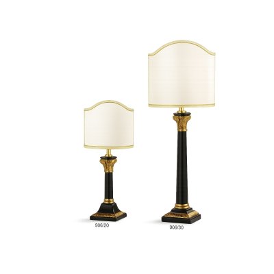  Lampa włoska KOLLONA – czarno-złota elegancja w formie klasycznej kolumny 