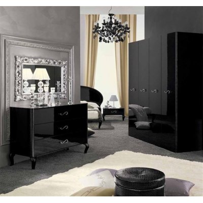  Magic  -  komoda  czarna w połysku  w stylu   FENDI CASA