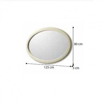  Lustro beżowe MAGIC 125x80 – Włoski Design – High Gloss – Specchio Italiano