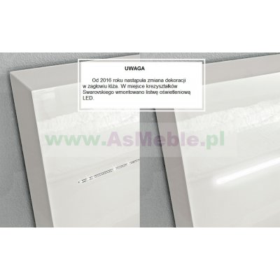   ONDA LEGNO - łoże 160x200, meble włoskie Art Deco w kolorze białym