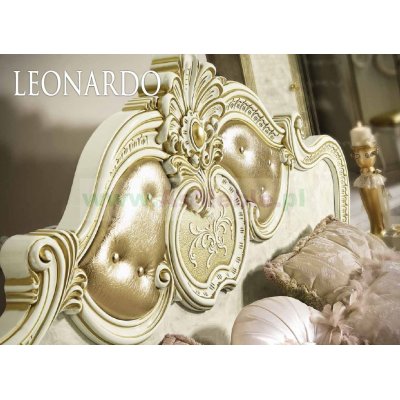   LEONARDO Sypialnia komplet z łoże 160x200 tapicerowane z szafą 4d mod. Leonardo