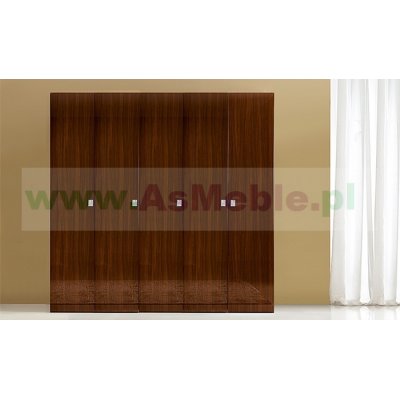  ONDA - szafa 5/D drzwi pełne meble włoskie Art Deco w kolorze białym