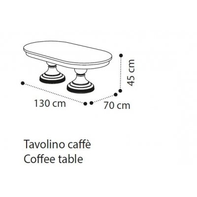  AIDA - stolik caffe ława  130x70 cm  stylowe meble do salonu