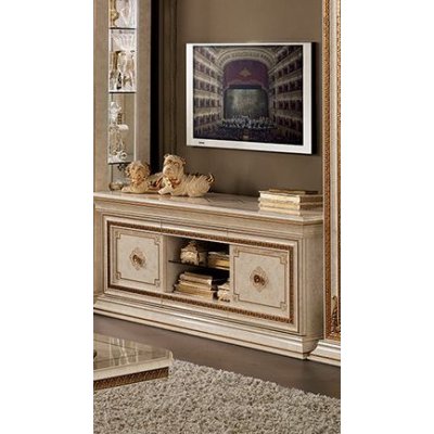  LEONARDO LUX KOMODA RTV  - ekskluzywny komplet do jadalni z meandrem Versace, włoskie meble
