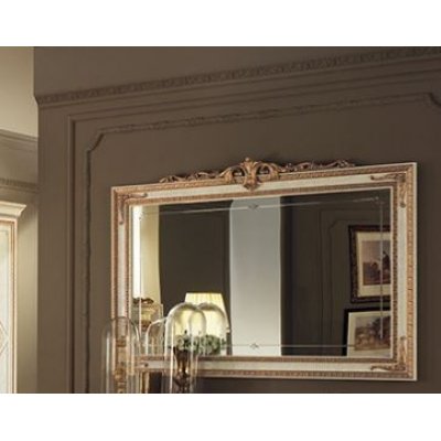 LEONARDO LUX  Lustro duże 170 x 110 z dekoracją i z meandrem Versace, włoskie meble