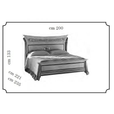  MELODIA - ekskluzywne łoże ITALIAN 200 - 160 x 190/200 cm do sypialni z meandrem Versace, włoskie meble 