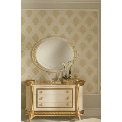  MELODIA - lustro małe 114x87cm, ekskluzywny element do sypialni z meandrem Versace