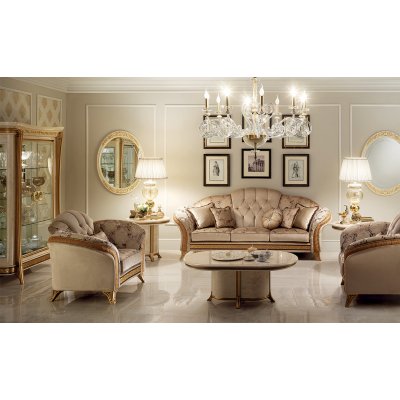  MELODIA - Małe lustro oval  włoskie do komody, bufetu Włoskie Meble do Salonu
