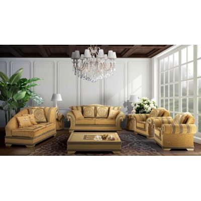  sofa EMPORIO fotel 1 os. z  meandrem Versace i Meduza, włoskie meble