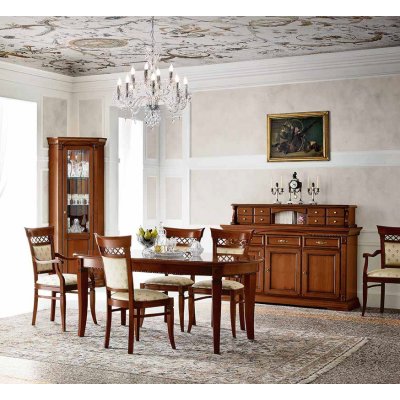 SALA komoda 4/D/4 szufladki bufet w kolorze czereśni do jadalni, salonu w stylu klasyczny