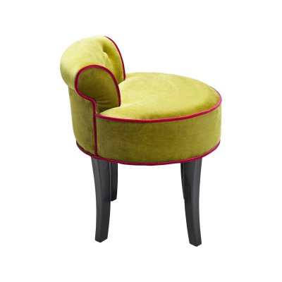  Stołek fotel z oparciem BACKREST w kolorze limonki Kare Design