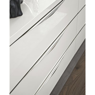  ONDA - komoda pojedyncza, meble włoskie Art Deco w kolorze białym