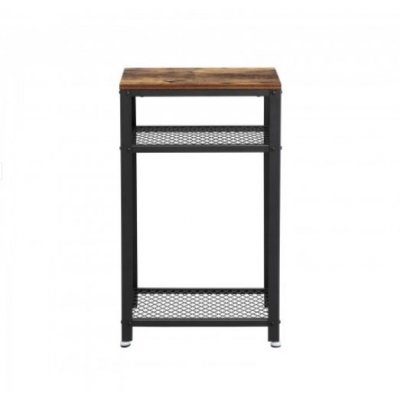   INDUSTRIAL metalowy wysoki stolik z 2 półkami h. 75 cm