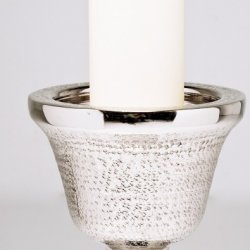 Antico Alu 78 cm - świecznik  w kolorze srebrnym z kol. Kare Design