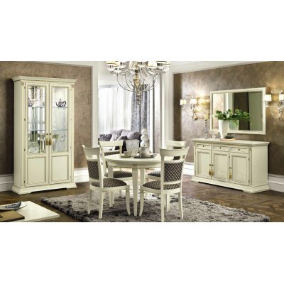 TREVISO DAY Avorio stół okrągły fi 101  35  cm włoskie meble stylowe