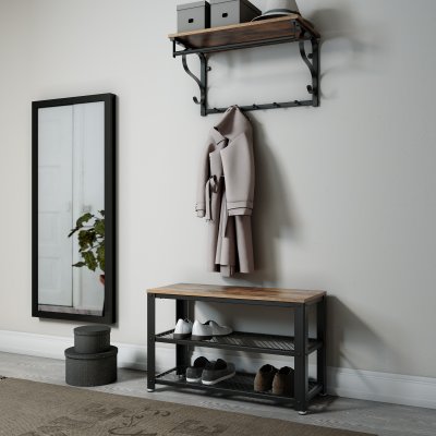  INDUSTRIAL- Metalowy regał ławka na buty