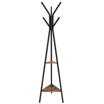  INDUSTRIAL  metalowy wieszak na ubrania  czarny 179 cm 