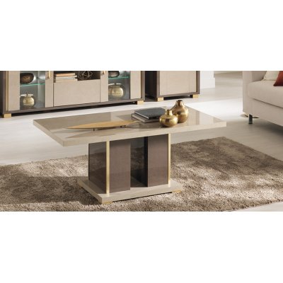  CESAREA WŁOSKI STOLIK KAWOWY W POŁYSKU W KOLORZE BEŻOWYM 120 X 65 X 49,5 C