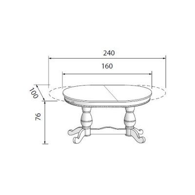  SALA Stół rozkładany 160/240 cm Sala - jadalnia włoska w kolorze czereśni - włoskie meble klasyczne