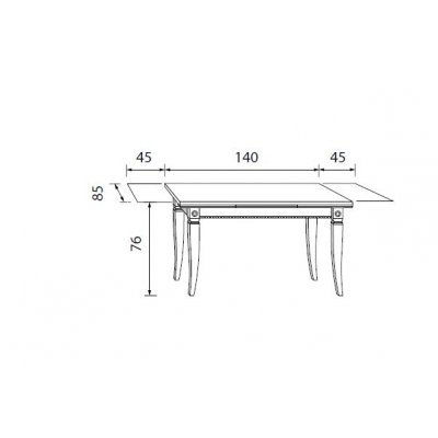  SALA Stolik / ława 120/50 cm jadalnia włoska w kolorze czereśni - włoskie meble klasyczne