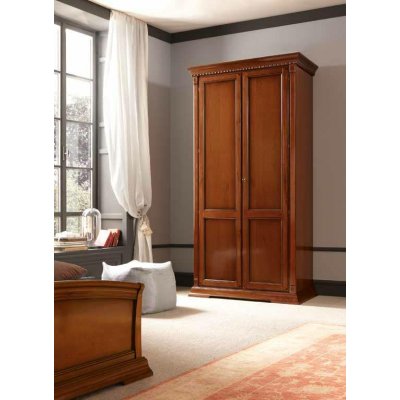  SALA Ferro Legno Łóżko 160x200 cm z zagłówkiem z żelaznymi fryzami i wysokim podnóżkiem, kolor czereśnia - włoskie meble klasyczne