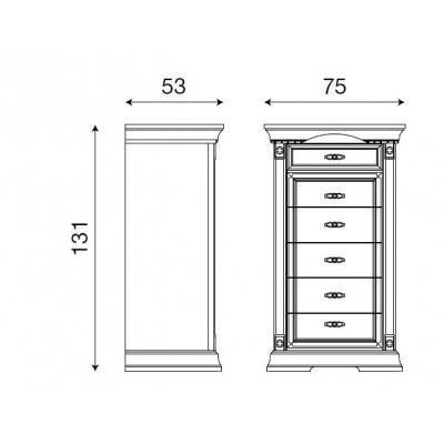  SALA szyfoniera 6 szuflad kolor czereśnia ,włoskie meble klasyczne