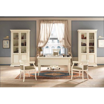  SALA BIANCO biurko drewniane 118/61 cm 2 szufladki prawa strona  włoskie meble klasyczne