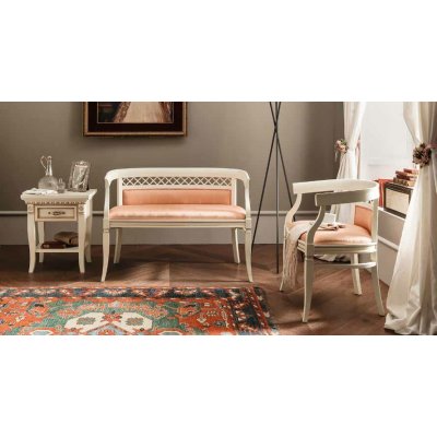SALA Sofa z tkaniny wiśniowej 01 fiori włoskie meble klasyczne