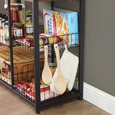  INDUSTRIAL pomocnik kuchenny w kolorze bielonego dębu h. 90 cm 