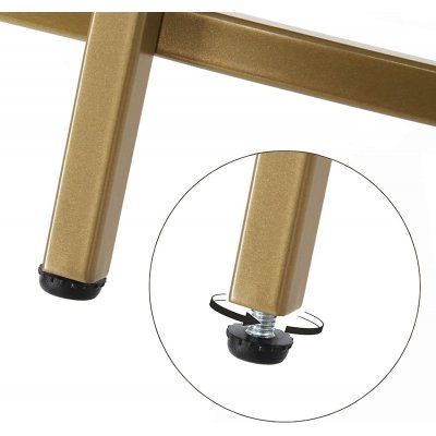  INDUSTRIAL stolik szklany okrągły  fi 90 cm złoty 