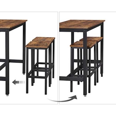  INDUSTRIAL- stół barowy  z hokerami  w stylu vintage h. 96 cm 