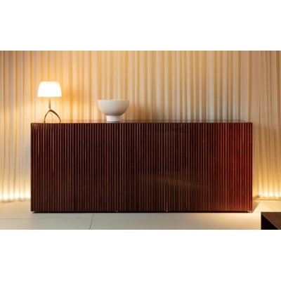 LEON WOOD nowoczesny bufet włoski 4 drzwiowy H 98 cm