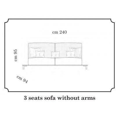  ESSENZA włoska sofa 3 osobowa element  Tapicerka Special kolekcja mebli do salonu 
