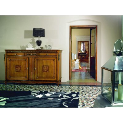  VILLA - włoska drewniana komoda dwu drzwiowa 3 szuflady