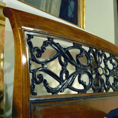  VILLA - włoskie drewniane podwójne łóżko