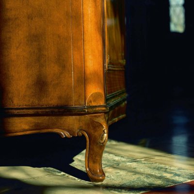 VILLA-  włoska drewniana komoda z dwu drzwiowa gładkie drzwi 7 szuflad