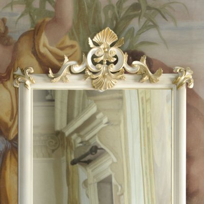 VILLA- włoskie lustro w drewnianej ramie