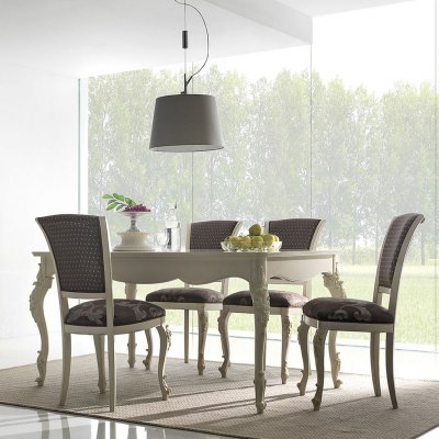 VERNERE  Włoski drewniany stół rozkładany 161/239 x 101 w 100% drewno
