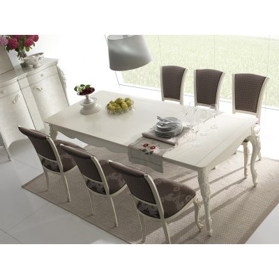  VERNERE  Włoski drewniany stół rozkładany 161/239 x 101 w 100% drewno
