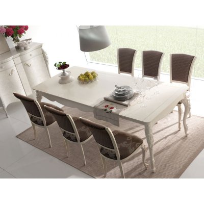  VERNERE  Włoski drewniany stół rozkładany 161/239 x 101 w 100% drewno