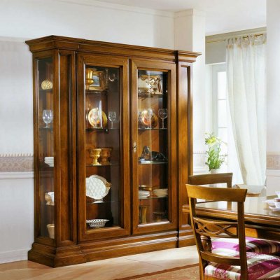  LA CASA włoska drewniana witryna dwu drzwiowa