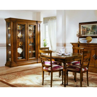  LA CASA włoska drewniana witryna dwu drzwiowa