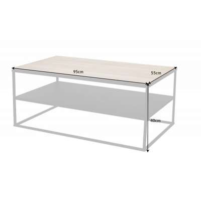  Stolik kawowy Apartment 95 cm dąb i metal