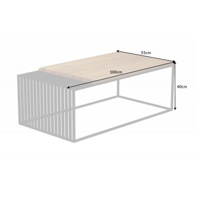  Stolik kawowy ARCHITEKTURA 100 cm dąb i metal