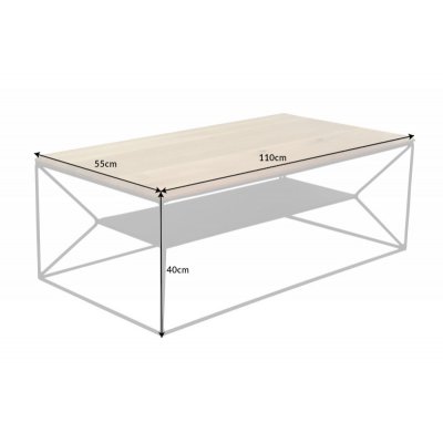  Stolik kawowy Architecture 110 cm  dąb i metal