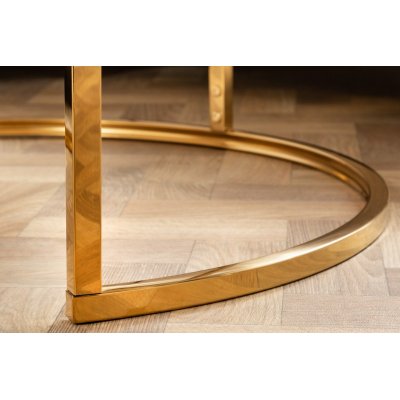  Stolik kawowy Elegance 80 cm weiss  Marmordekor
