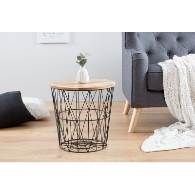  Stolik kawowy Couchtisch storage 52 cm  schwarz Mango 
