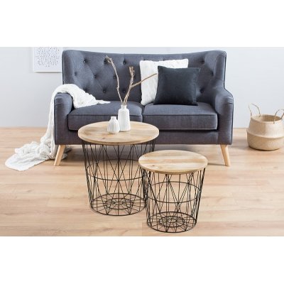  Stolik kawowy Couchtisch storage 52 cm  schwarz Mango 