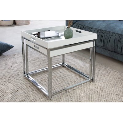 Stolik kawowy Couchtisch Elements 2 ere Set weiss tablett